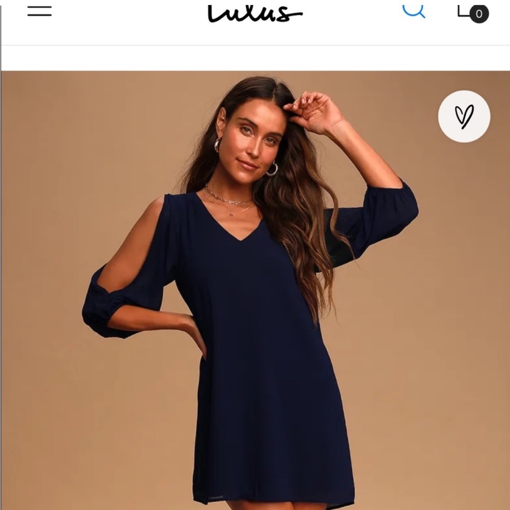 Navy Lulu’s long sleeve dress. NWT